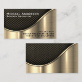 Schwarzer Mesh und Gold-Metallic Visitenkarte (Vorne/Hinten)