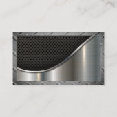 Schwarzer Mesh und Metall | Stahlgrenze Visitenkarte (Rückseite)