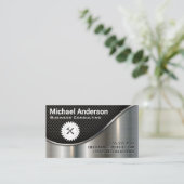 Schwarzer Mesh und Metallic | Saat und Hammer Visitenkarte (Stehend Vorderseite)