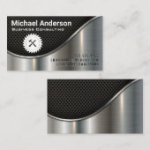 Schwarzer Mesh und Metallic | Saat und Hammer Visitenkarte (Vorne/Hinten)