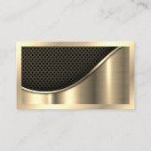 Schwarzer Mesh und metallisches Gold | QR-Code Visitenkarte (Rückseite)