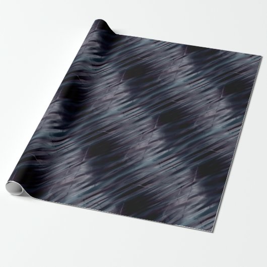 Schwarzer Metallic-Effekt Geschenkpapier (Ungerollt)
