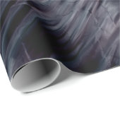 Schwarzer Metallic-Effekt Geschenkpapier (Rolleneckpunkt)