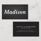 Schwarzer metallischer Hintergrund Visitenkarte (Vorne/Hinten)