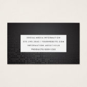 Schwarzer metallischer Hintergrund | Weißer Rahmen (Rückseite)