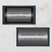 Schwarzer Metallsilber aus grauem Stahl, Metallhal Visitenkarte (Vorne/Hinten)