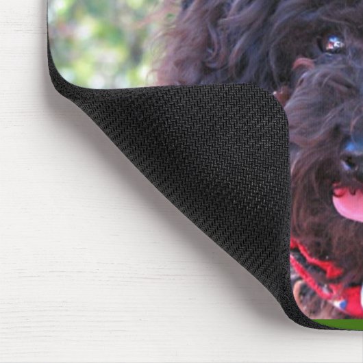 Schwarzer Miniaturpudel - JoJo Mousepad (Ecke)