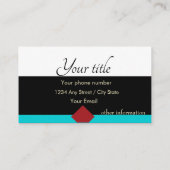 Schwarzer Minimal Visitenkarte (Rückseite)