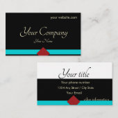 Schwarzer Minimal Visitenkarte (Vorne/Hinten)