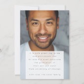 Schwarzer Minimalismus Portrait Foto Uni Universit Ankündigung (Rückseite)