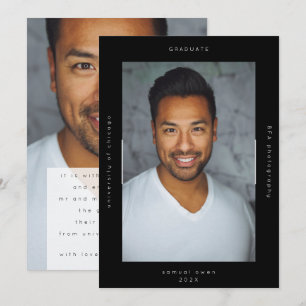 Schwarzer Minimalismus Portrait Foto Uni Universit Ankündigung