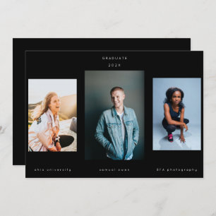 Schwarzer Minimalismus Portrait Foto Uni Universit Ankündigung