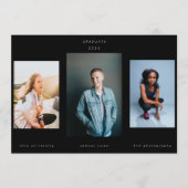 Schwarzer Minimalismus Portrait Foto Uni Universit Ankündigung (Vorderseite)