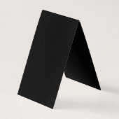Schwarzer minimalist schlichter Premium-Luxus-Lein Visitenkarten (Rückseite)