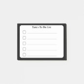 Schwarzer Minimalistischer Individuelle Name zum A Post-it Klebezettel (Vorderseite)