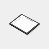 Schwarzer Minimalistischer Individuelle Name zum A Post-it Klebezettel (angewinkelt)