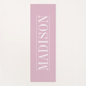 Schwarzer Minimalistischer Name Rosa Yoga Mat Yogamatte (Vorderseite)