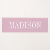 Schwarzer Minimalistischer Name Rosa Yoga Mat Yogamatte (Vorderseite (Horizontal))