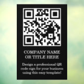 Schwarzer minimalistischer QR-Code-Fensteraufklebe Fensteraufkleber (Blatt 3)