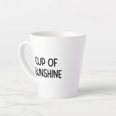 Schwarzer Minimalistischer Typografischer Cup der Milchtasse (Linke Ecke)