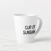Schwarzer Minimalistischer Typografischer Cup der Milchtasse (Rechte Ecke)