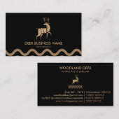 Schwarzer Minimalistischer Wald Visitenkarte (Vorne/Hinten)