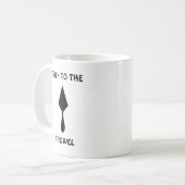 Schwarzer Minimalistischer Witz "Sprich mit dem Tr Kaffeetasse (Vorderseite Links)