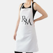 Schwarzer Minimalwert für Monogramm Schürze (InSitu)