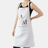 Schwarzer Minimalwert für Monogramm Schürze (InSitu)