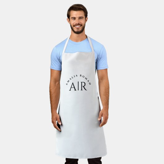 Schwarzer Minimalwert für Monogramm Schürze (Getragen)