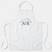 Schwarzer Minimalwert für Monogramm Schürze (Vorderseite)