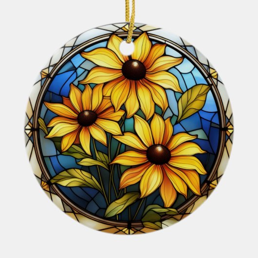 Schwarzer Mit Augen Susan Maryland Blume Ornament (Vorne)