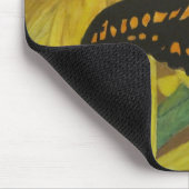 schwarzer mit Augen Susans mit ButterflysAquarell Mousepad (Ecke)