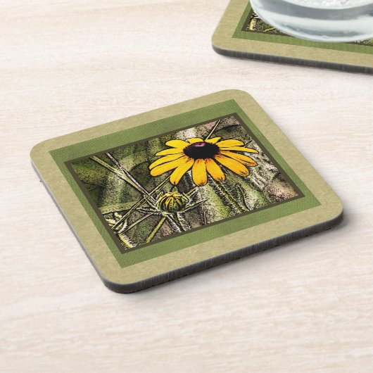 Schwarzer mit Augen Susie Untersetzer (Linke Seite)