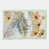 Schwarzer mit Augen Vintager Geburtstag Susans Geschirrtuch (Horizontal)