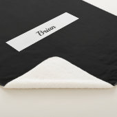 Schwarzer Mit Monogramm Sherpa-Blanket Sherpadecke (3/4)