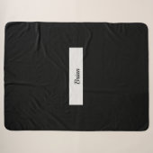 Schwarzer Mit Monogramm Sherpa-Blanket Sherpadecke (Vorderseite (Horizontal))