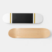 Schwarzer Mittelstreifen, breit gefächert Skateboard (Horizontal)