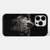Schwarzer Modern Skull iPhone Hülle (Rückseite (Horizontal))