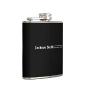 Schwarzer moderner minimalistischer personalisiert flachmann (Rechts)