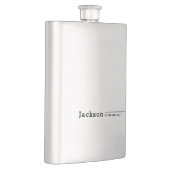 Schwarzer moderner minimalistischer personalisiert flachmann (Rechts)