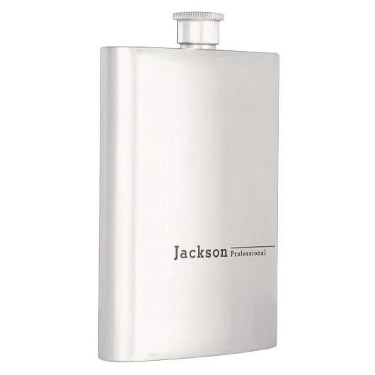 Schwarzer moderner minimalistischer personalisiert flachmann (Rechts)