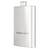 Schwarzer moderner minimalistischer personalisiert flachmann (Links)