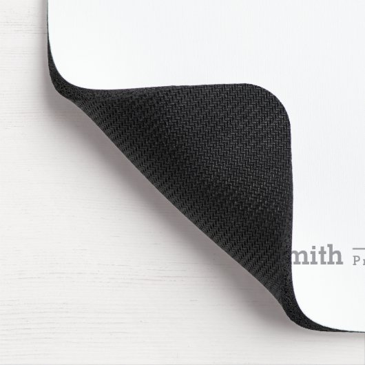 Schwarzer moderner minimalistischer personalisiert mousepad (Ecke)