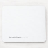 Schwarzer moderner minimalistischer personalisiert mousepad (Vorne)