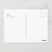 Schwarzer, moderner Script-Text Rette nur unser Da Postkarte (Rückseite)