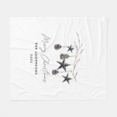 Schwarzer, moderner Skandal elegante Drehbuch Weih Fleecedecke (Vorderseite (Horizontal))