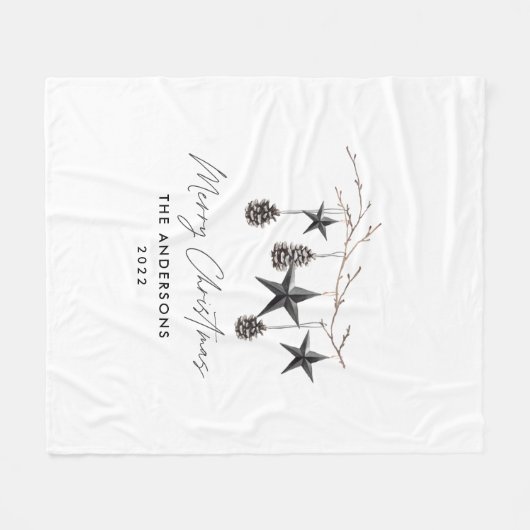 Schwarzer, moderner Skandal elegante Drehbuch Weih Fleecedecke (Vorderseite (Horizontal))