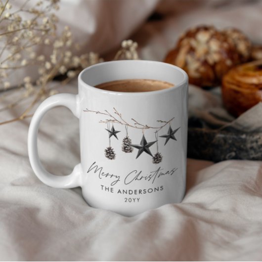 Schwarzer, moderner Skandal elegante Drehbuch Weih Tasse