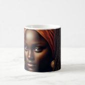 Schwarzer Mona Lisa neuinterpretierter Kunstdruck Kaffeetasse (Mittel)